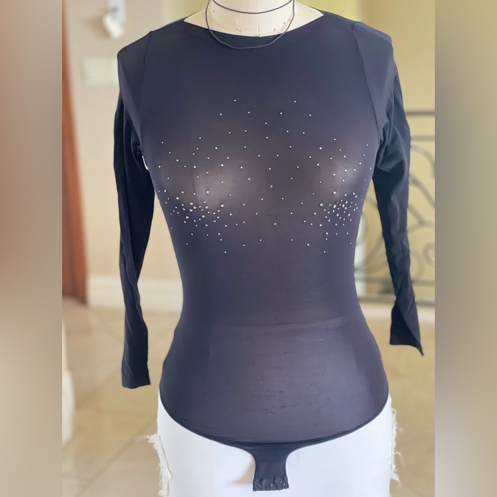 Walford individual skin vintage bodysuit with rhinestones, long sleeves sizeS